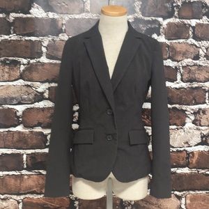 New York & Company 2 Jacket Coat Suit Stretch Gray Collar Great Condition